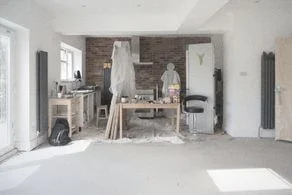 Empty kitchen shell after demolition