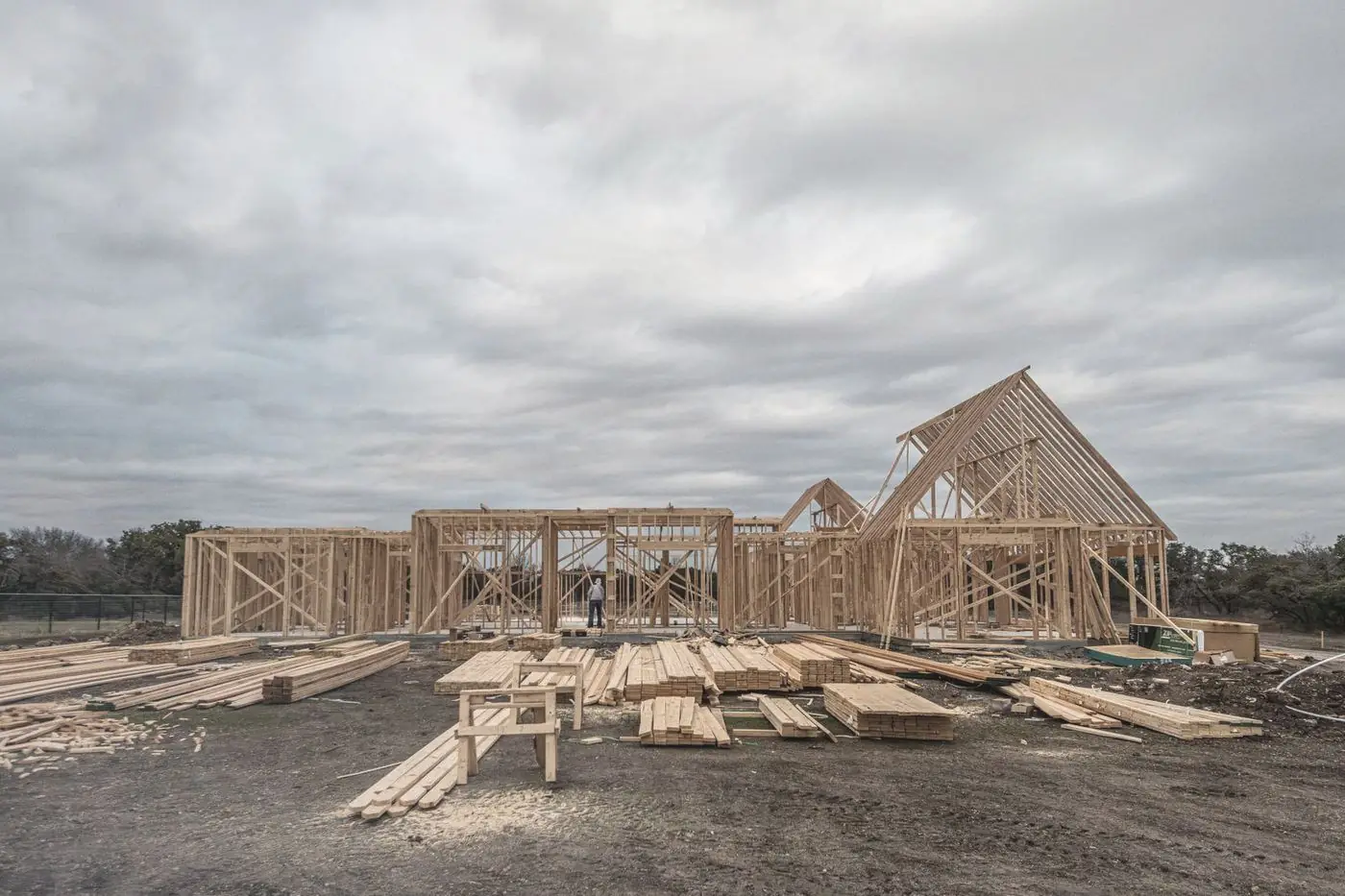 House framing under construction